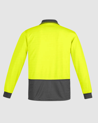 Syzmik Mens Hi Vis Comfort Back Long Sleeve Polo ZH410 