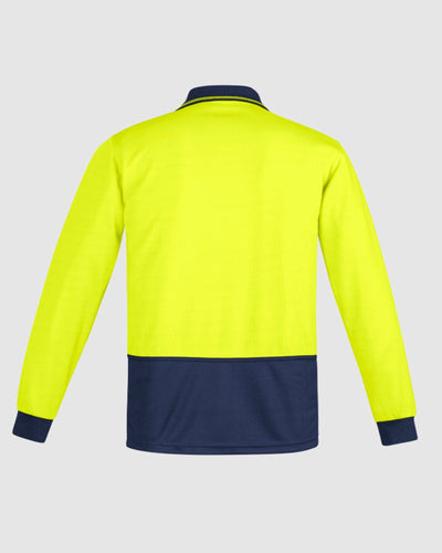 Syzmik Mens Hi Vis Comfort Back Long Sleeve Polo ZH410 