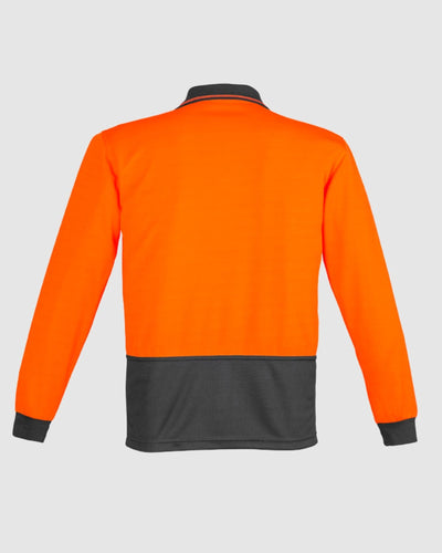 Syzmik Mens Hi Vis Comfort Back Long Sleeve Polo ZH410 