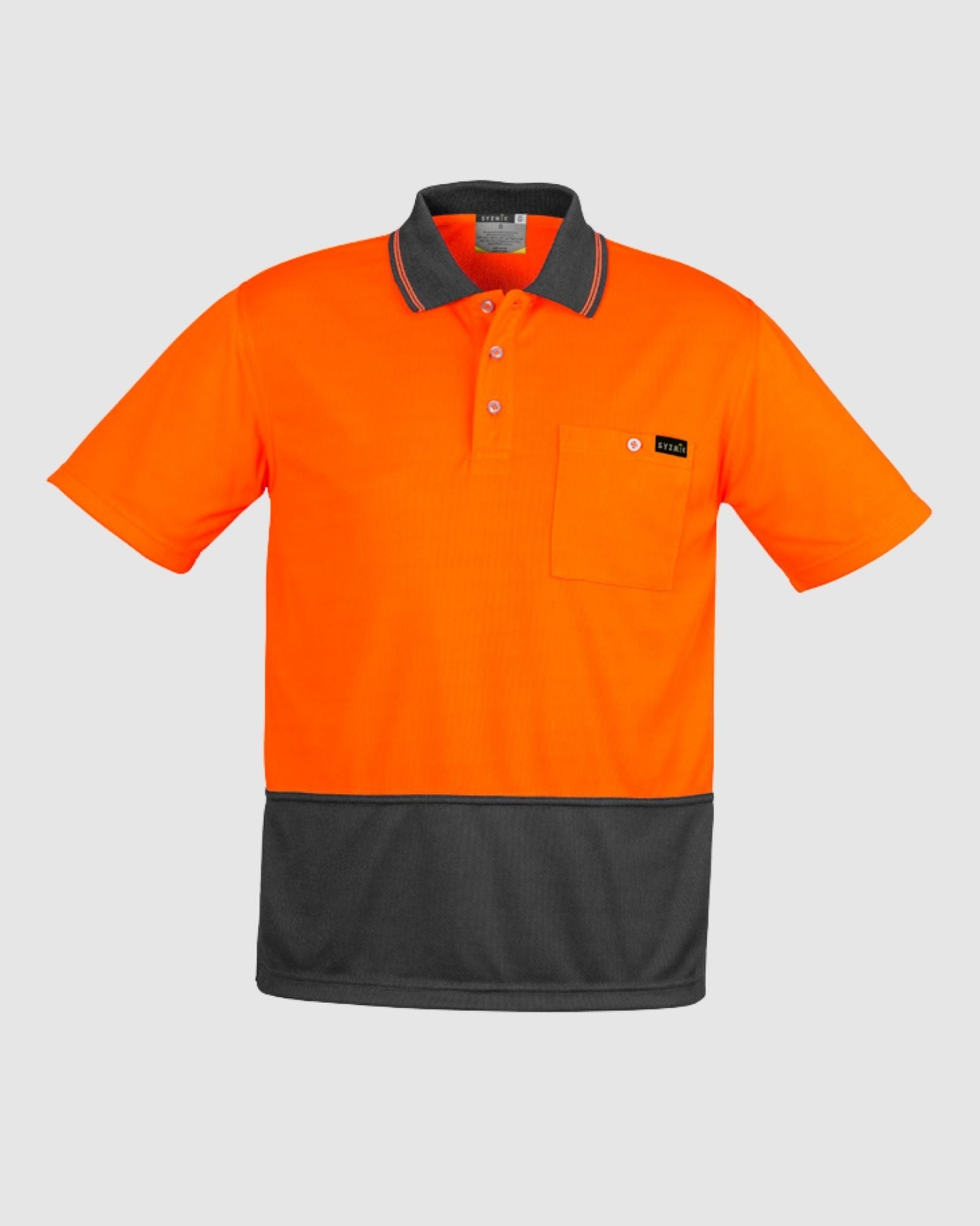Syzmik Mens Hi Vis Comfort Back Short Sleeve Polo ZH415 