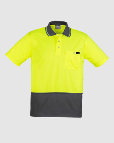 Syzmik Mens Hi Vis Comfort Back Short Sleeve Polo ZH415 