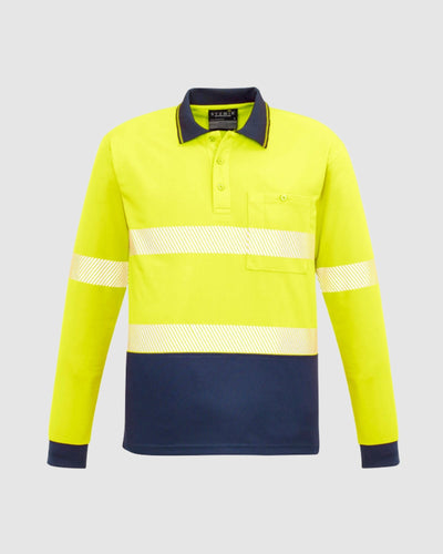 Syzmik ZH530 Hi Vis Segmented Tape Long Sleeve Polo Mens