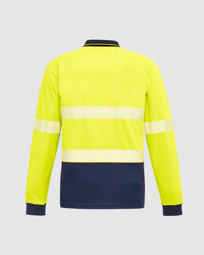 Syzmik ZH530 Hi Vis Segmented Tape Long Sleeve Polo Mens