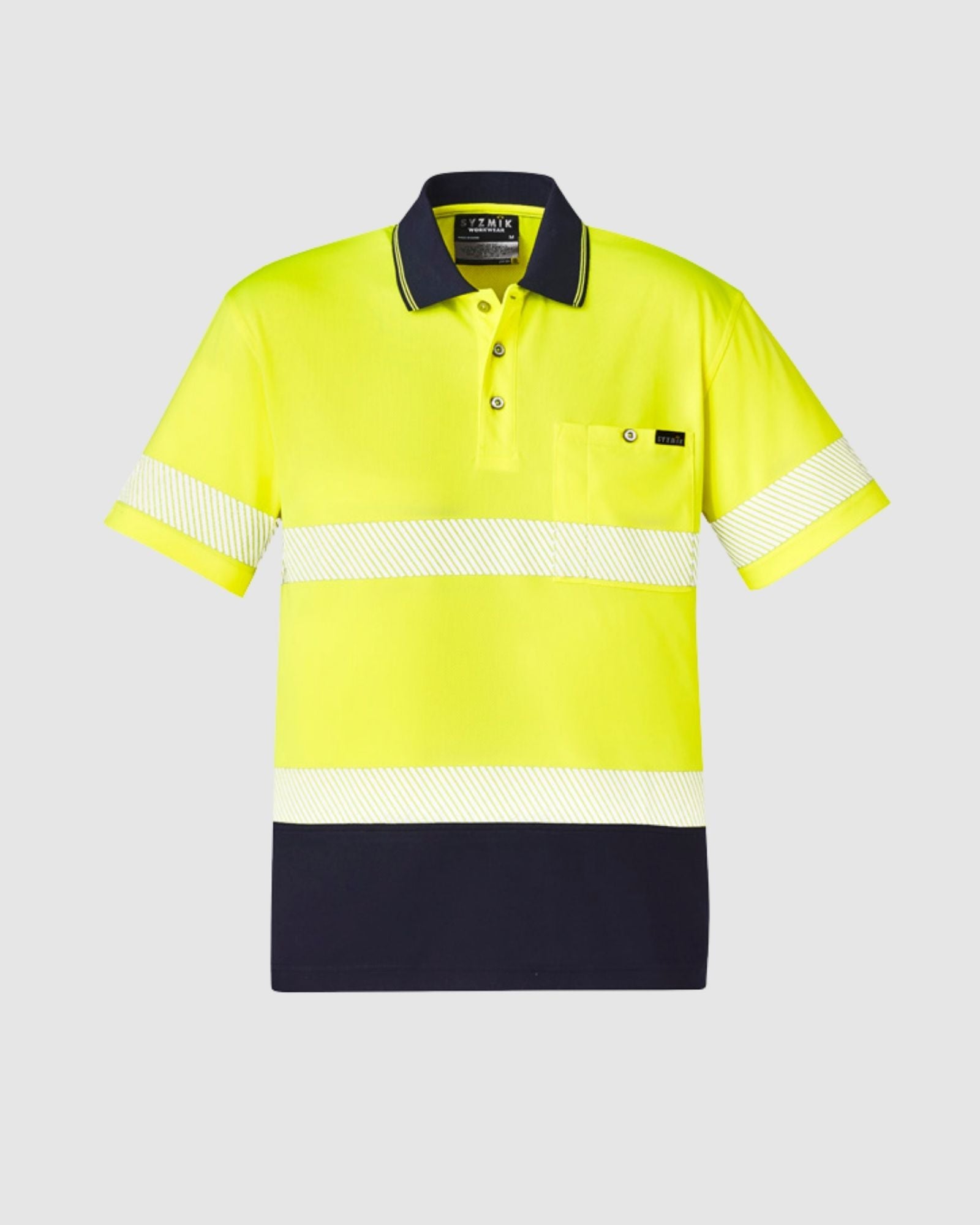 Syzmik Unisex Hi Vis Segmented Tape Short Sleeve Polo ZH535 