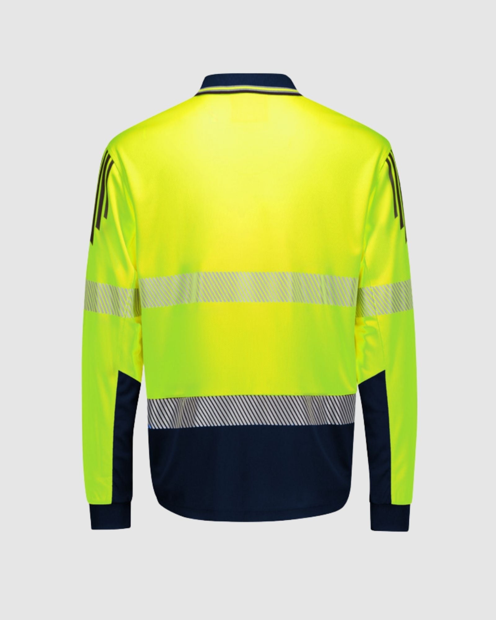 Syzmik Mens Hi Vis Flux Segmented Tape Long Sleeve Polo ZH550 