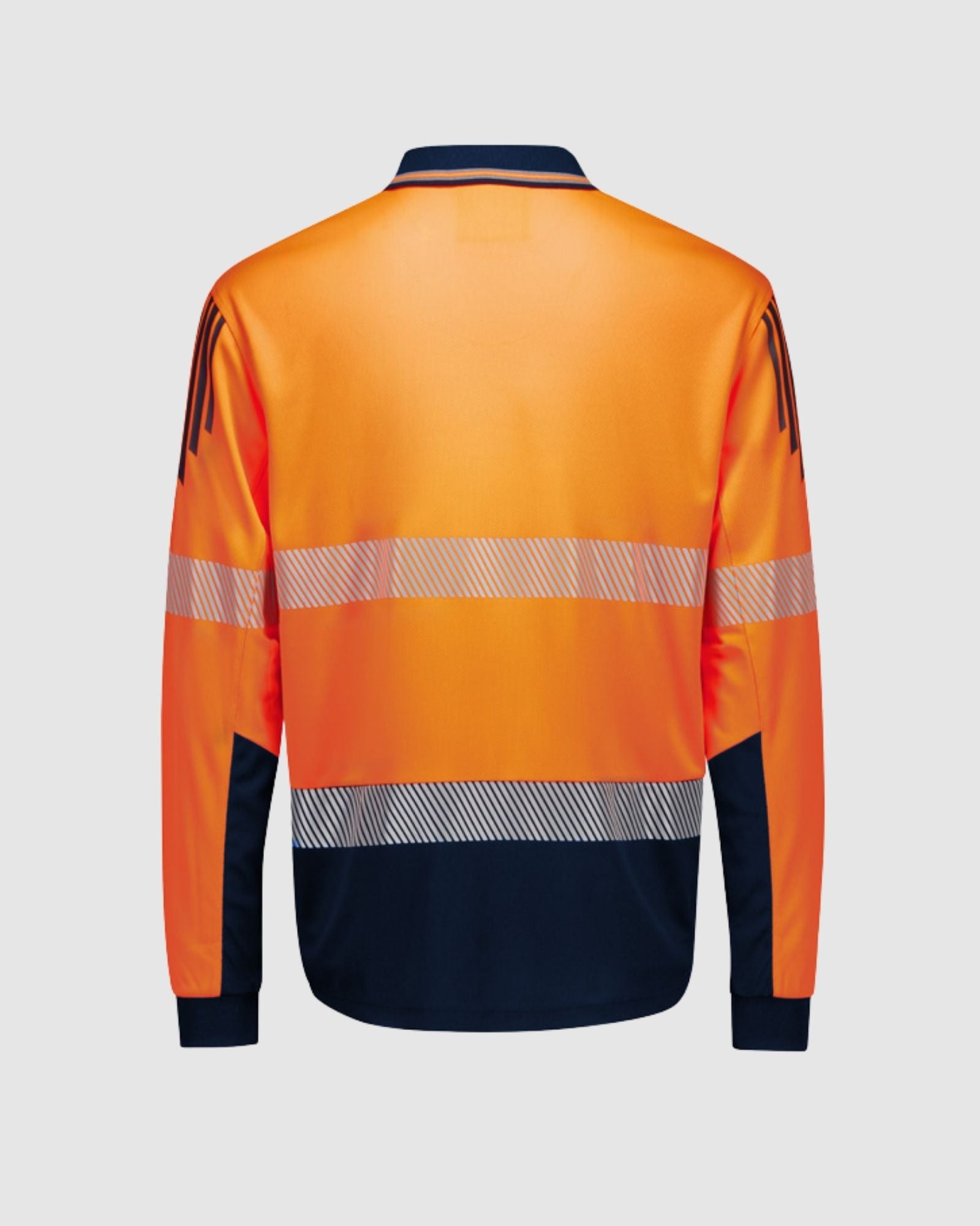 Syzmik Mens Hi Vis Flux Segmented Tape Long Sleeve Polo ZH550 