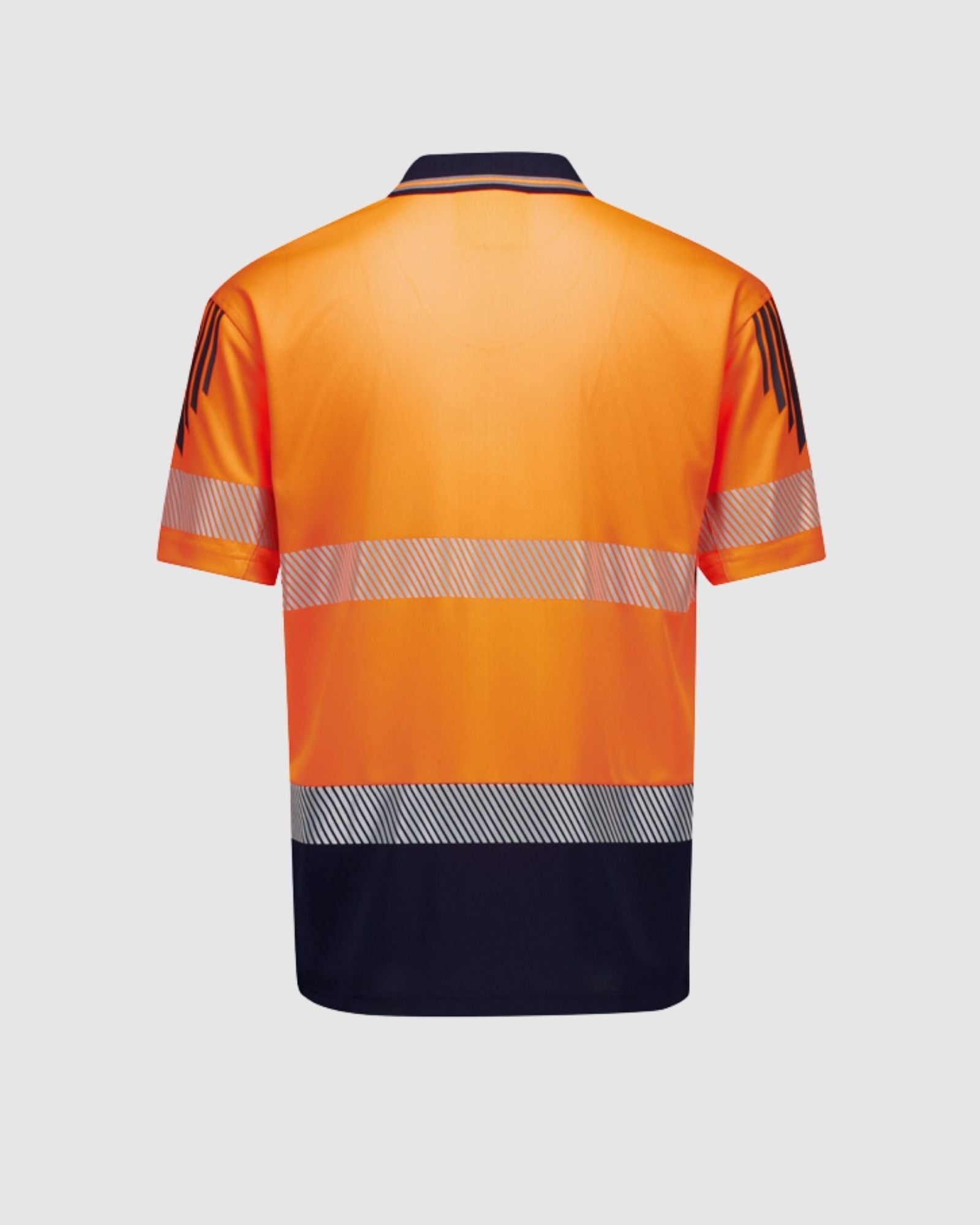 Syzmik Mens Hi Vis Flux Segmented Tape Short Sleeve Polo ZH555 