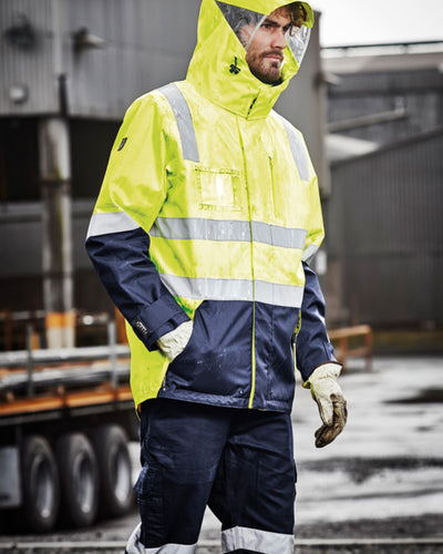 Syzmik Mens Hi Vis 4 In 1 Waterproof Jacket ZJ532 