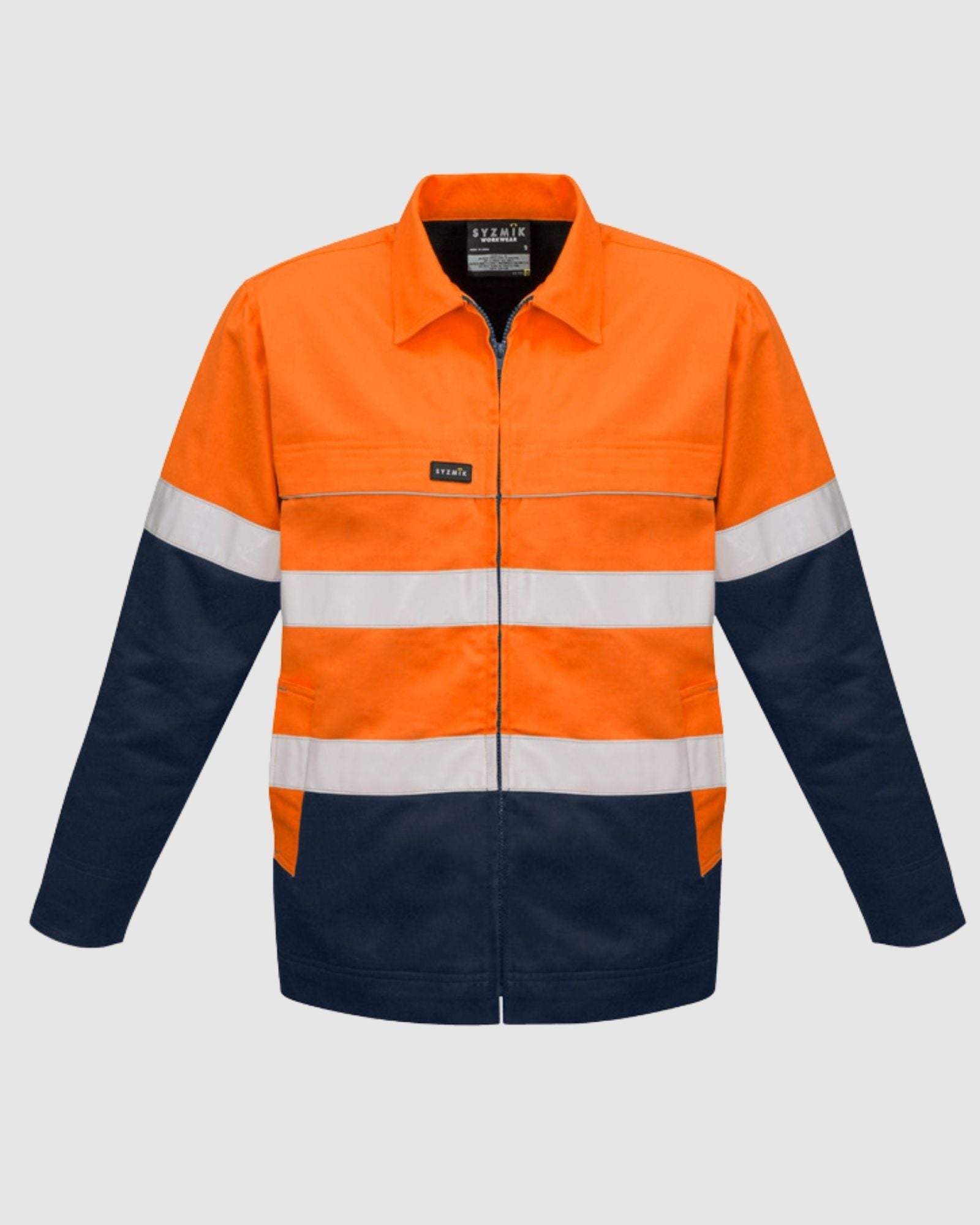 Syzmik Mens Hi Vis Cotton Drill Jacket ZJ590 