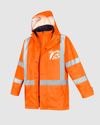 Syzmik Mens Hi Vis X Back 4 In 1 Waterproof Jacket ZJ616 