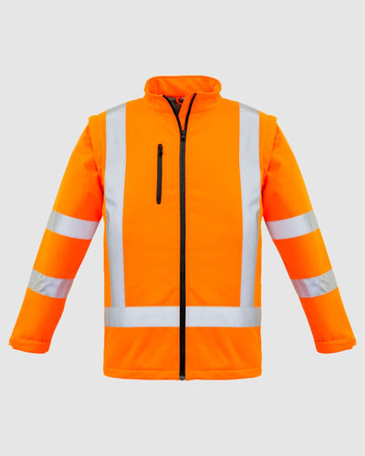 Syzmik Unisex Hi Vis X Back 2 In 1 Softshell Jacket ZJ680 