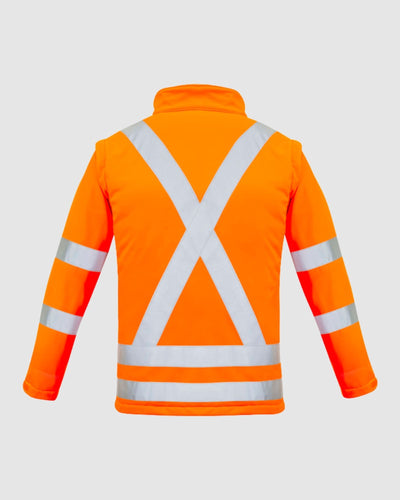 Syzmik Womens Hi Vis Nsw Rail X Back 2 In 1 Softshell Jacket ZJ770 