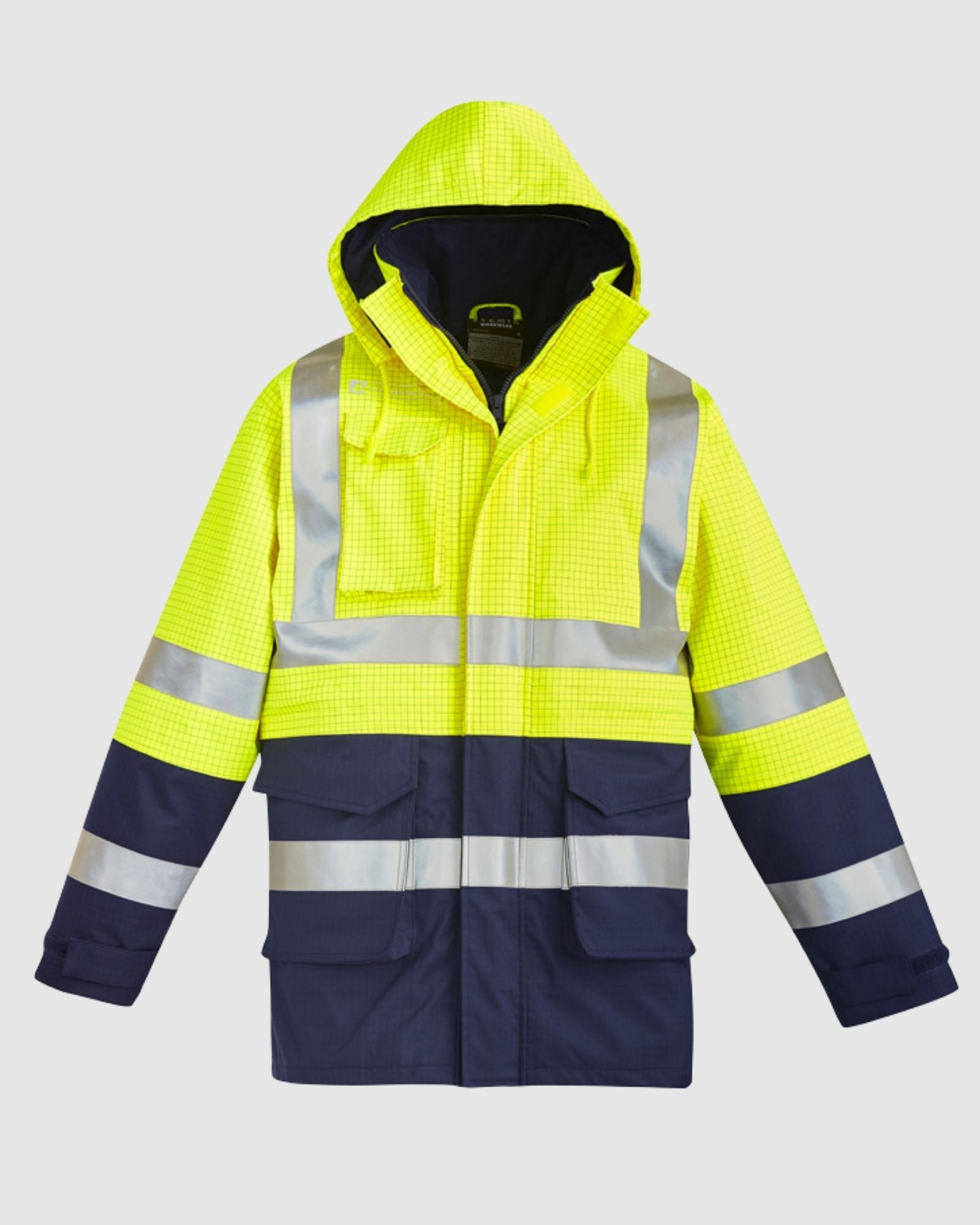 Syzmik Mens Orange Flame Arc Rated Antistatic Waterproof Jacket ZJ900 