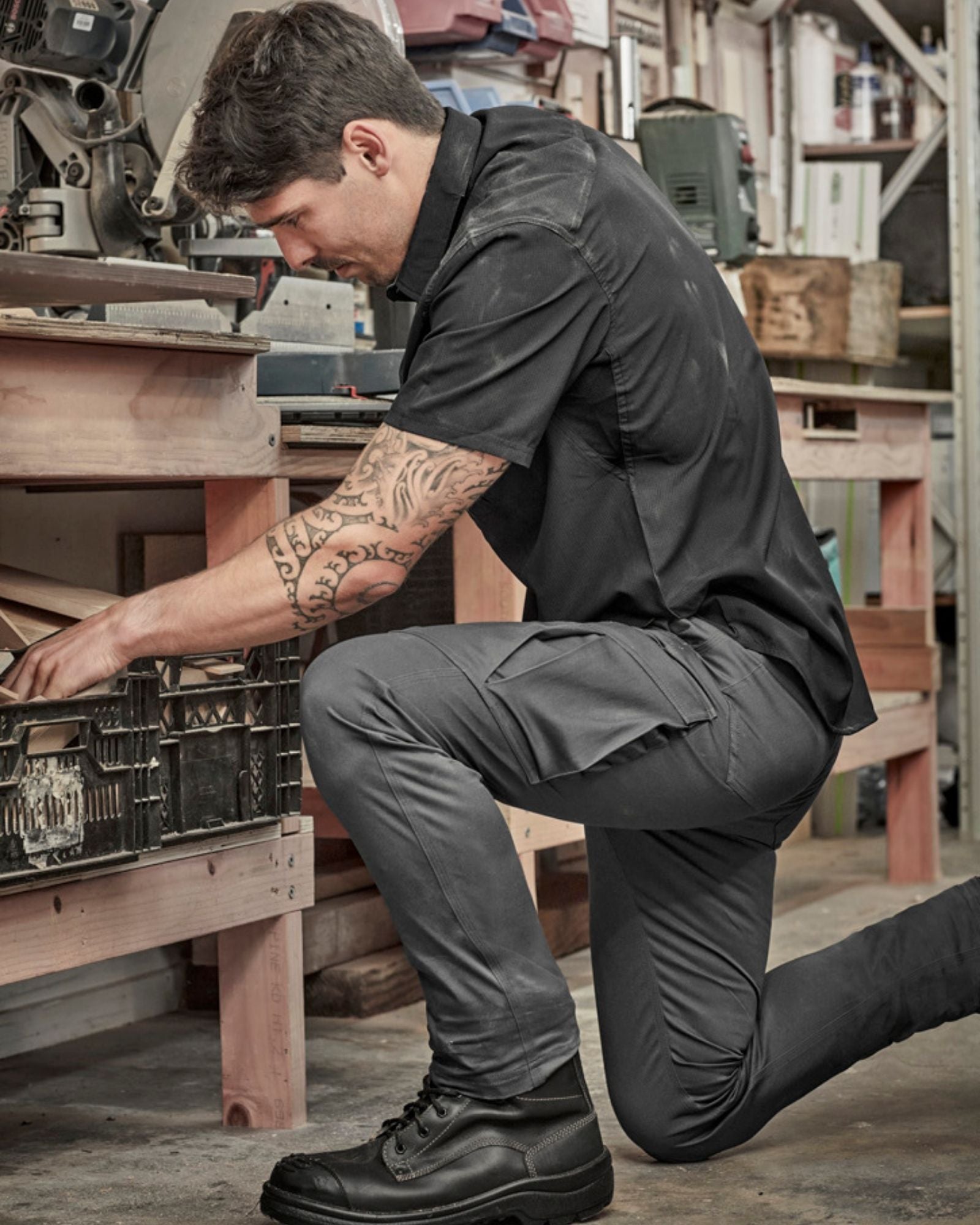 Syzmik Mens Essential Basic Stretch Cargo Pant ZP230 