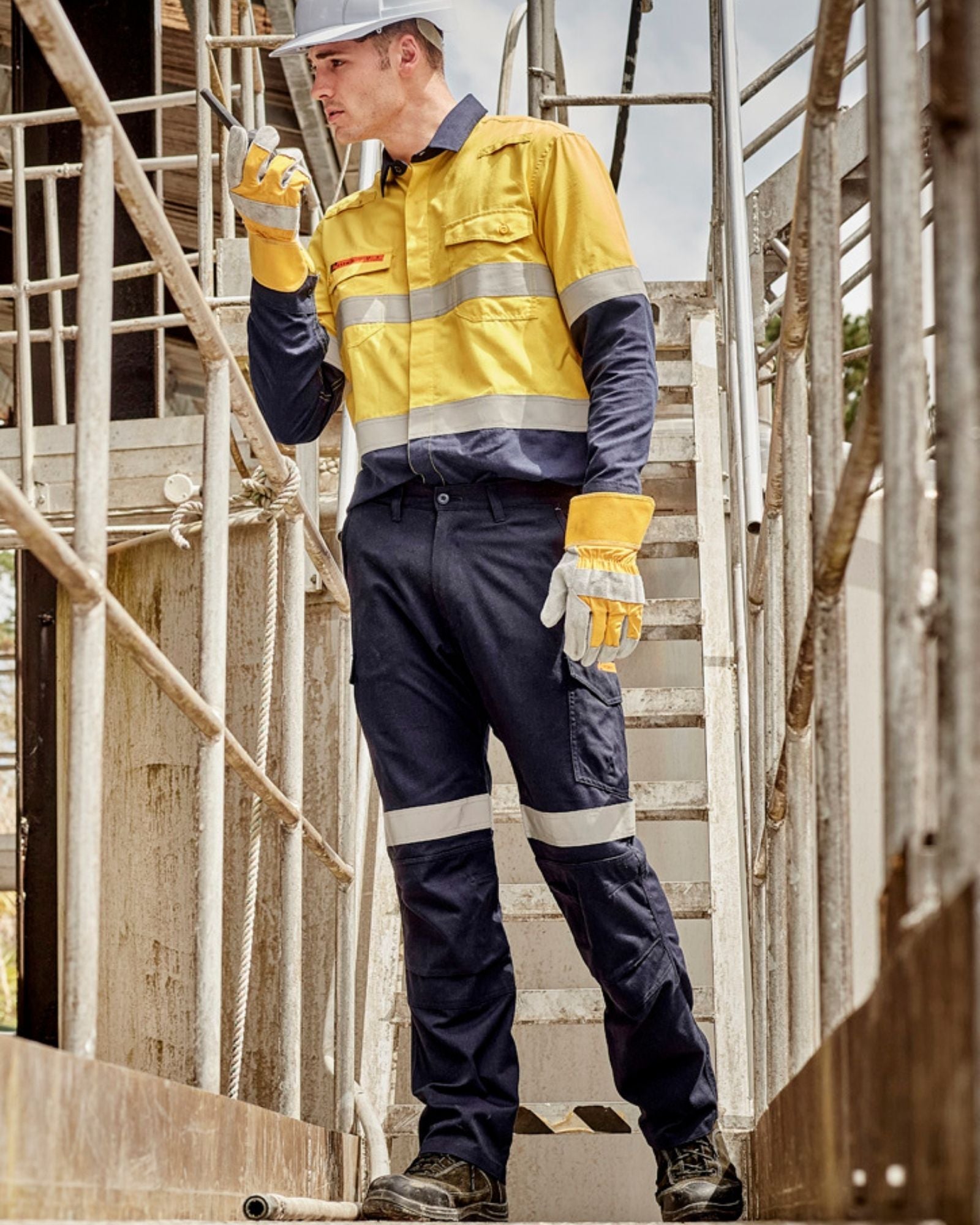 Syzmik Mens Orange Flame Taped Cargo Pant (regular) ZP521 