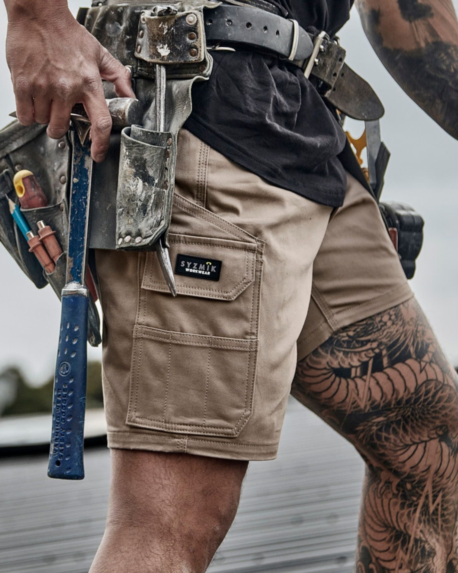 Syzmik Mens Essential Stretch Cargo Short ZS235 