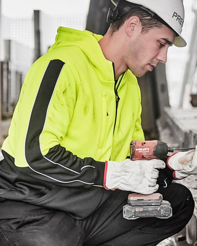 UNISEX HI VIS FULL ZIP HOODIE