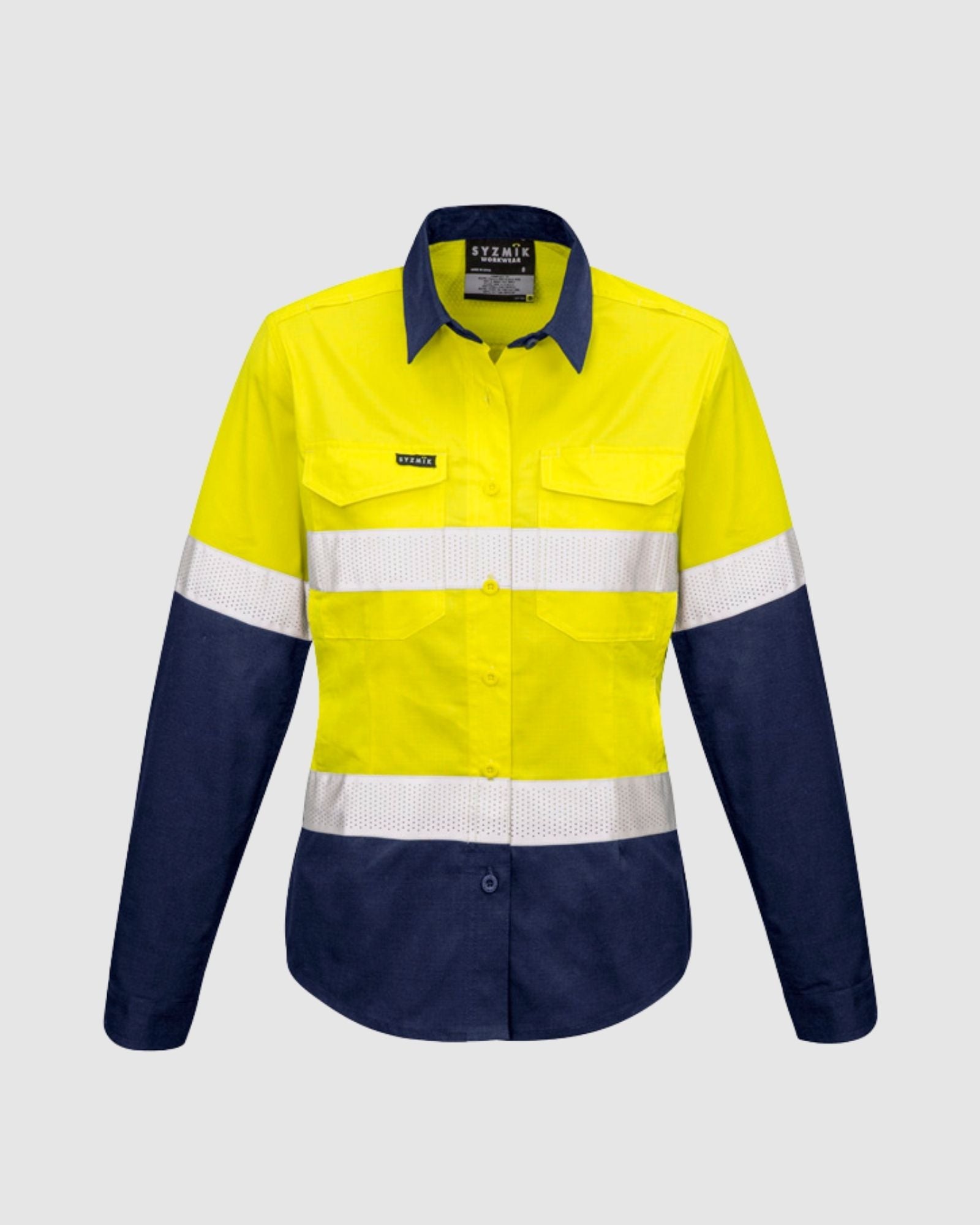 Syzmik Womens Rugged Cooling Hi Vis Taped Long Sleeve Shirt ZW720 