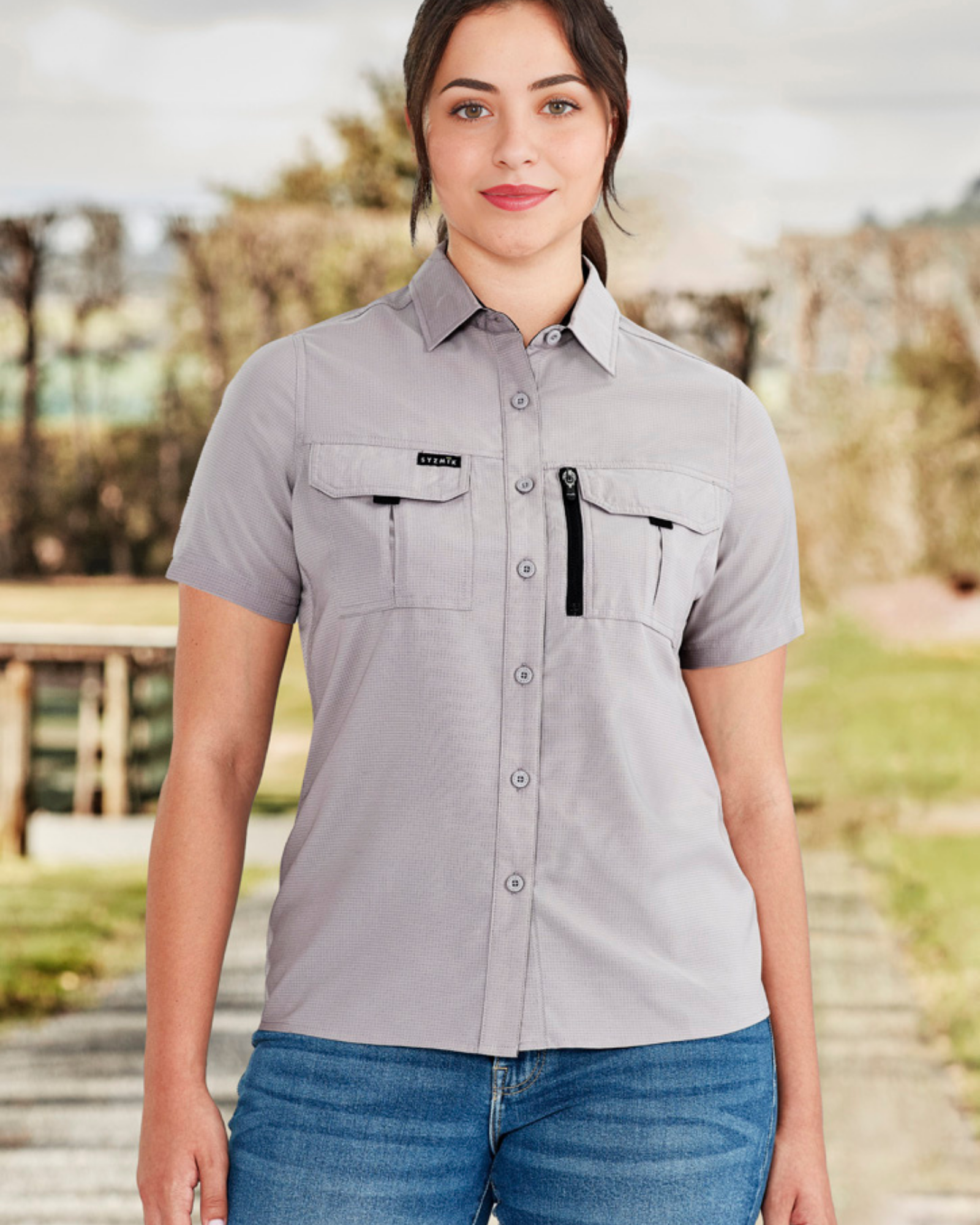 Syzmik Womens Outdoor Short Sleeve Shirt ZW765 